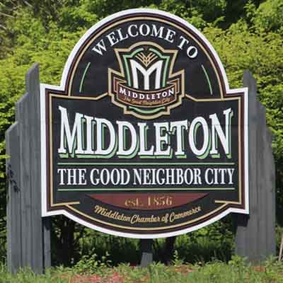 MIddleton WI Welcome Sign