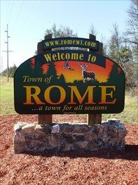 Rome WI Welcome Sign